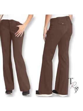 Athleta Dipper Low Rise Flare Hiking Pants Cargo Pocket Brown Size 6 Tall 6 Long